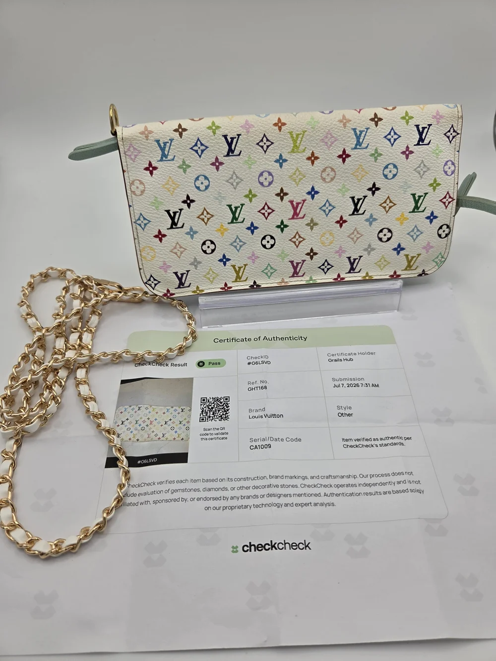 Authentic Louis Vuitton Preloved RARE Murakami Insolite Wallet On Chain W COA